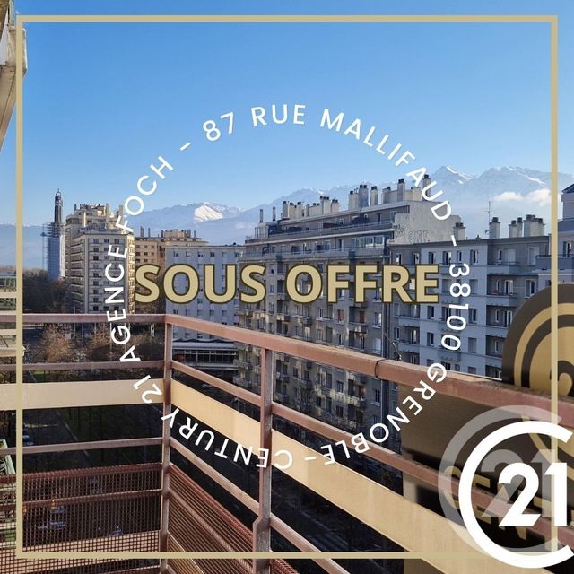 Appartement F3 à vendre - 4 pièces - 96.37 m2 - GRENOBLE - 38 - RHONE-ALPES - Century 21 Agence Foch