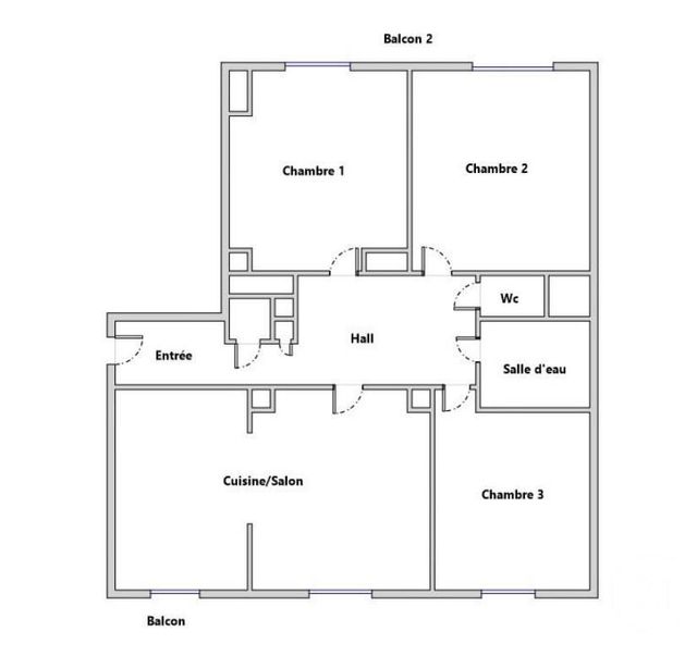 Appartement T4 à louer - 4 pièces - 80.76 m2 - GRENOBLE - 38 - RHONE-ALPES - Century 21 Agence Foch